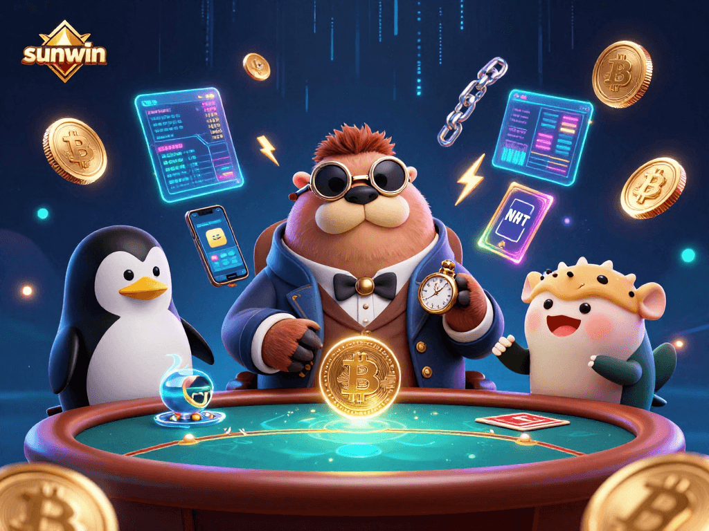 Experience the excitement of crypto gaming at sunwin with a jolly walrus, penguin dealer, and bluffing pufferfish.