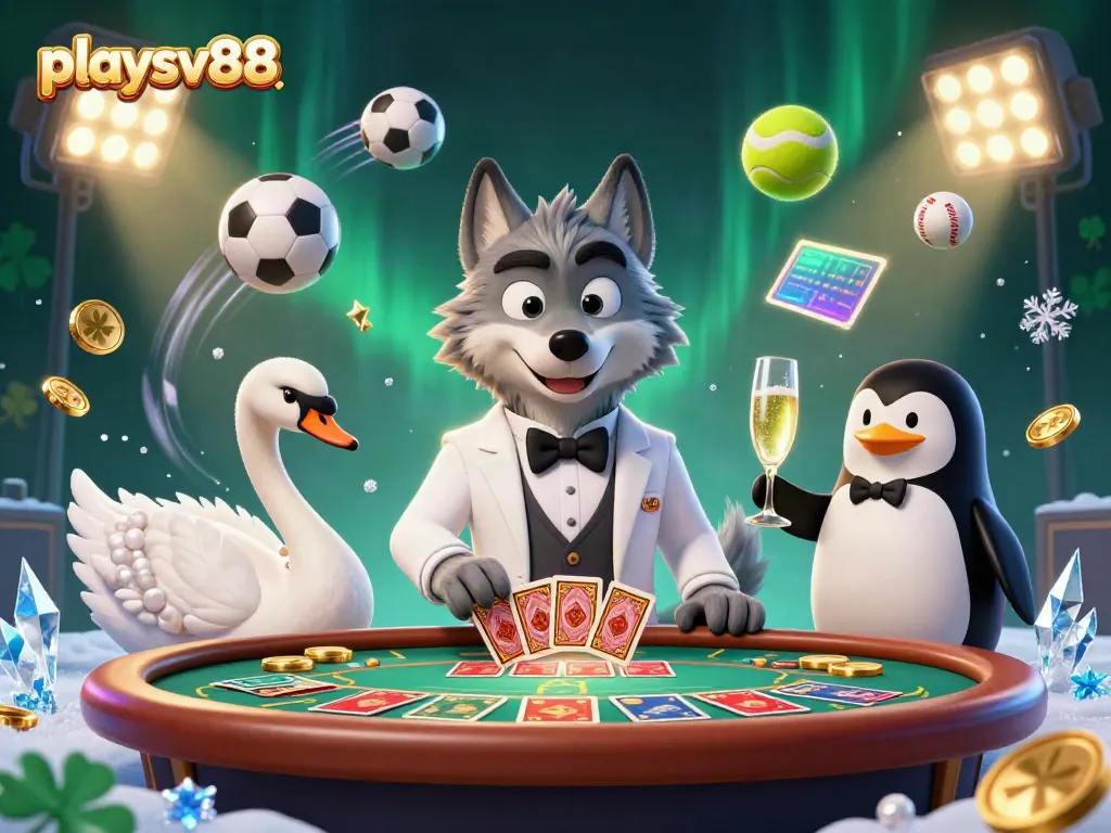 Experience high-stakes action on playsv88 with exciting casino elements and animated characters.