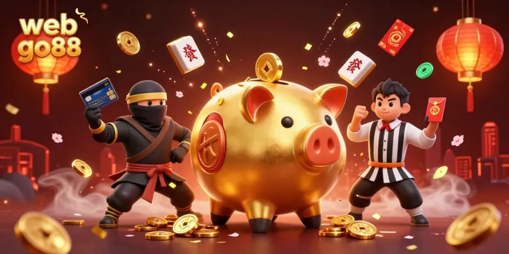 Experience thrilling gaming with web go88 featuring animated characters and vibrant casino elements.