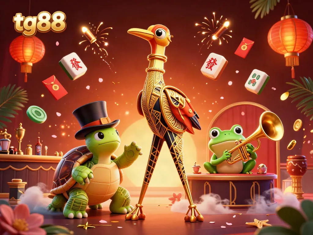 Experience winning moments at tg88 with vibrant characters and casino elements.