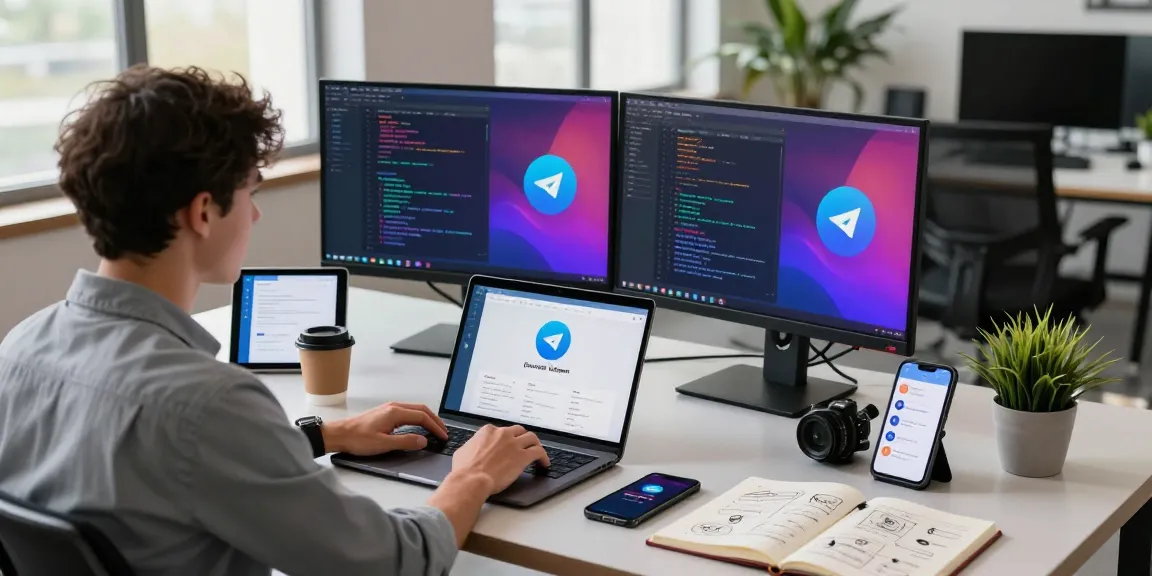 Professional workspace for Download Telegram showcasing modern tech setup and productivity.
