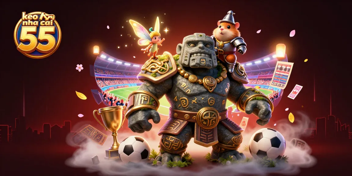 Experience excitement with keo nha cai 55 as the stone golem guardian and hamster knight engage in thrilling sports betting.